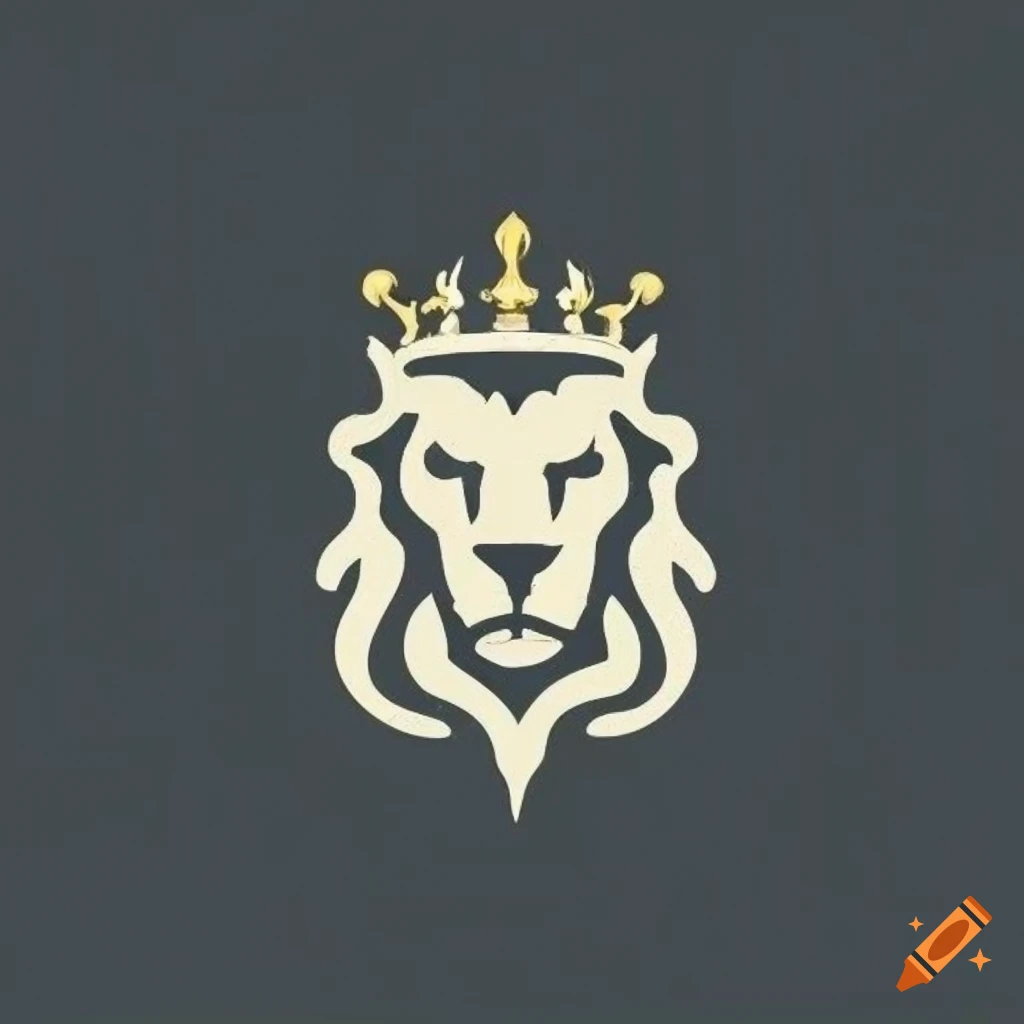 Premium Vector | A logo featuring a royal lion in gold