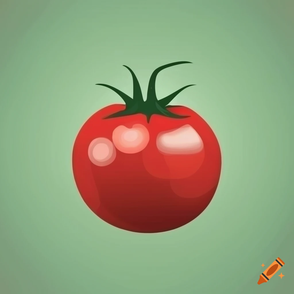 outline vector of a tomato