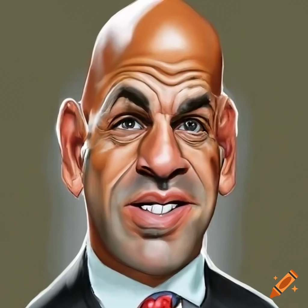 caricature of Robert Saleh
