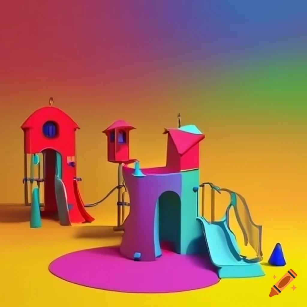 colorful and surreal playground