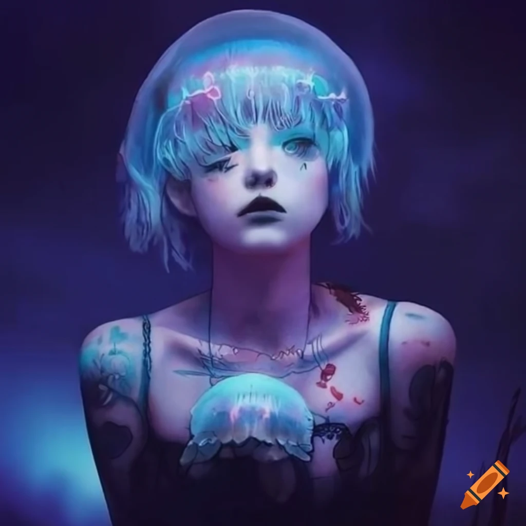 AI Art: Jellyfish Girl by @Dvrkfae | PixAI