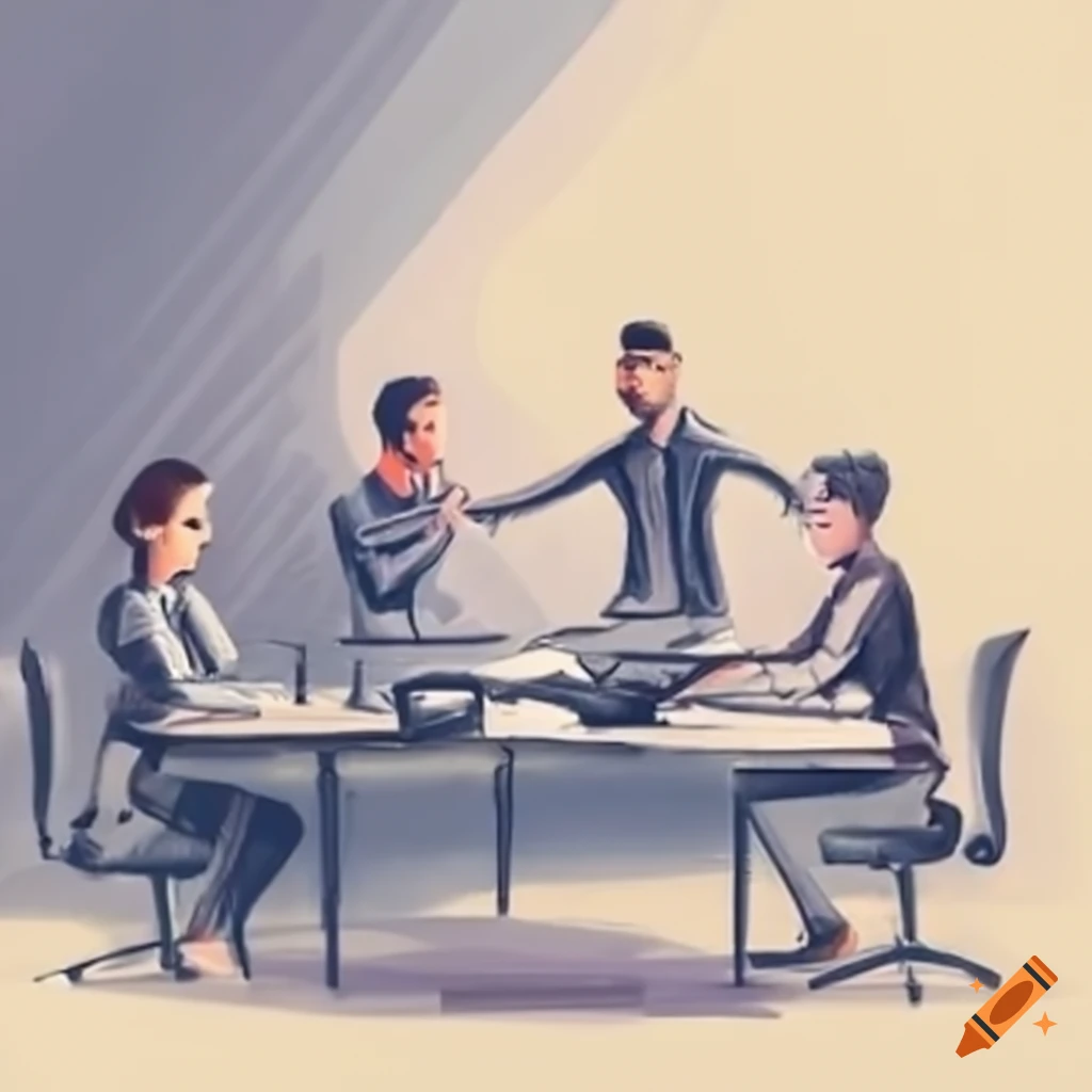 diverse office meeting with Mr. Jerome leading