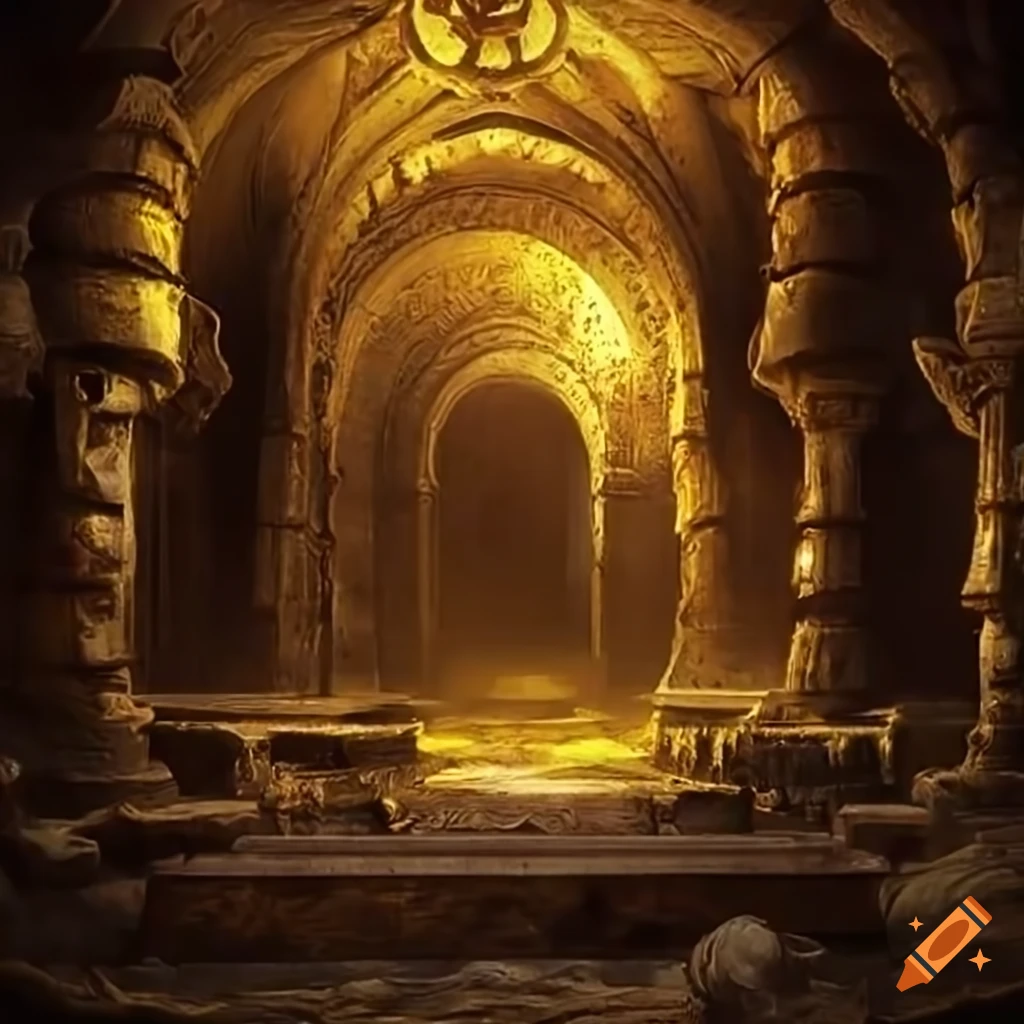 image of an ancient golden dungeon