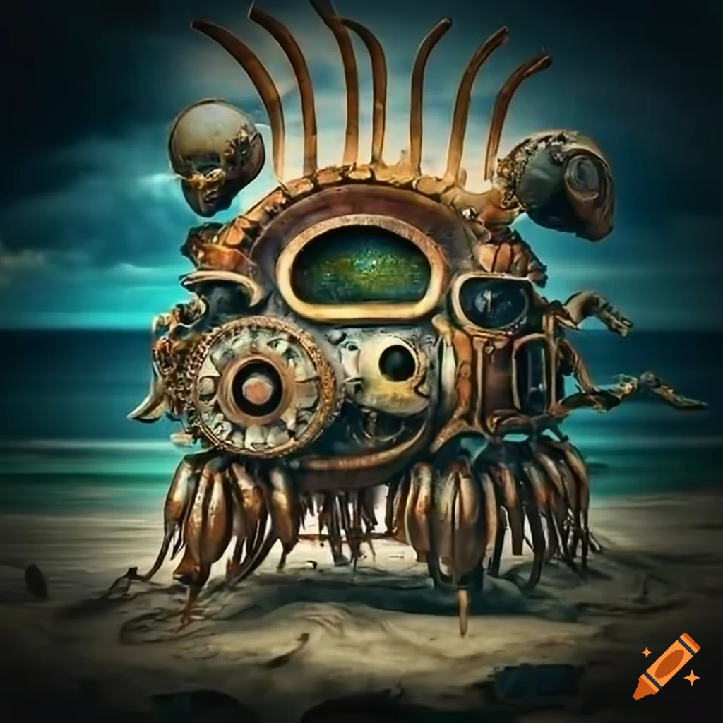 Prehistoric steampunk artwork on Craiyon