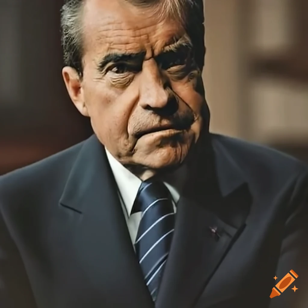 Richard nixon and donald trump together on Craiyon