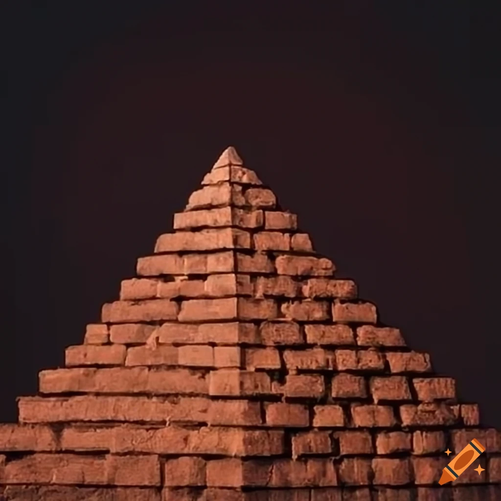 Floating upside down pyramid in space on Craiyon