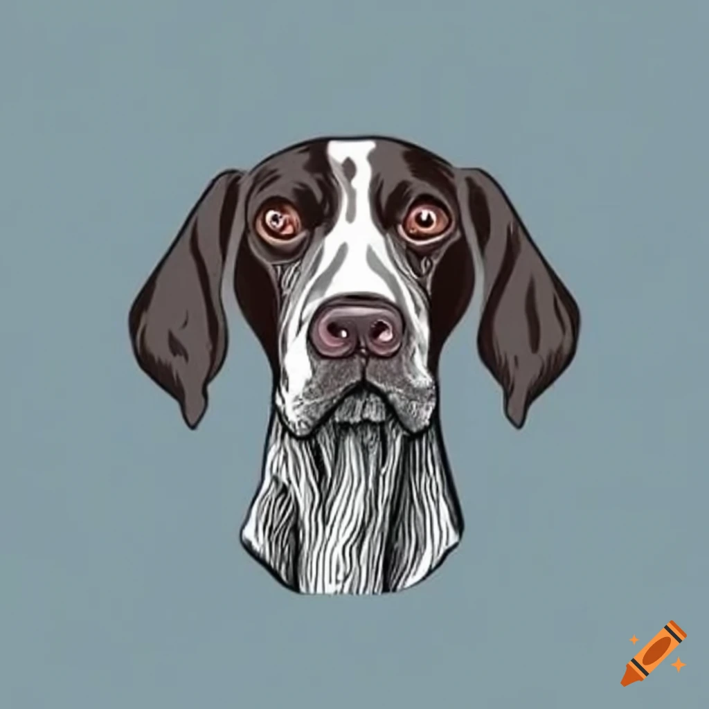 German short-haired pointer dog on Craiyon