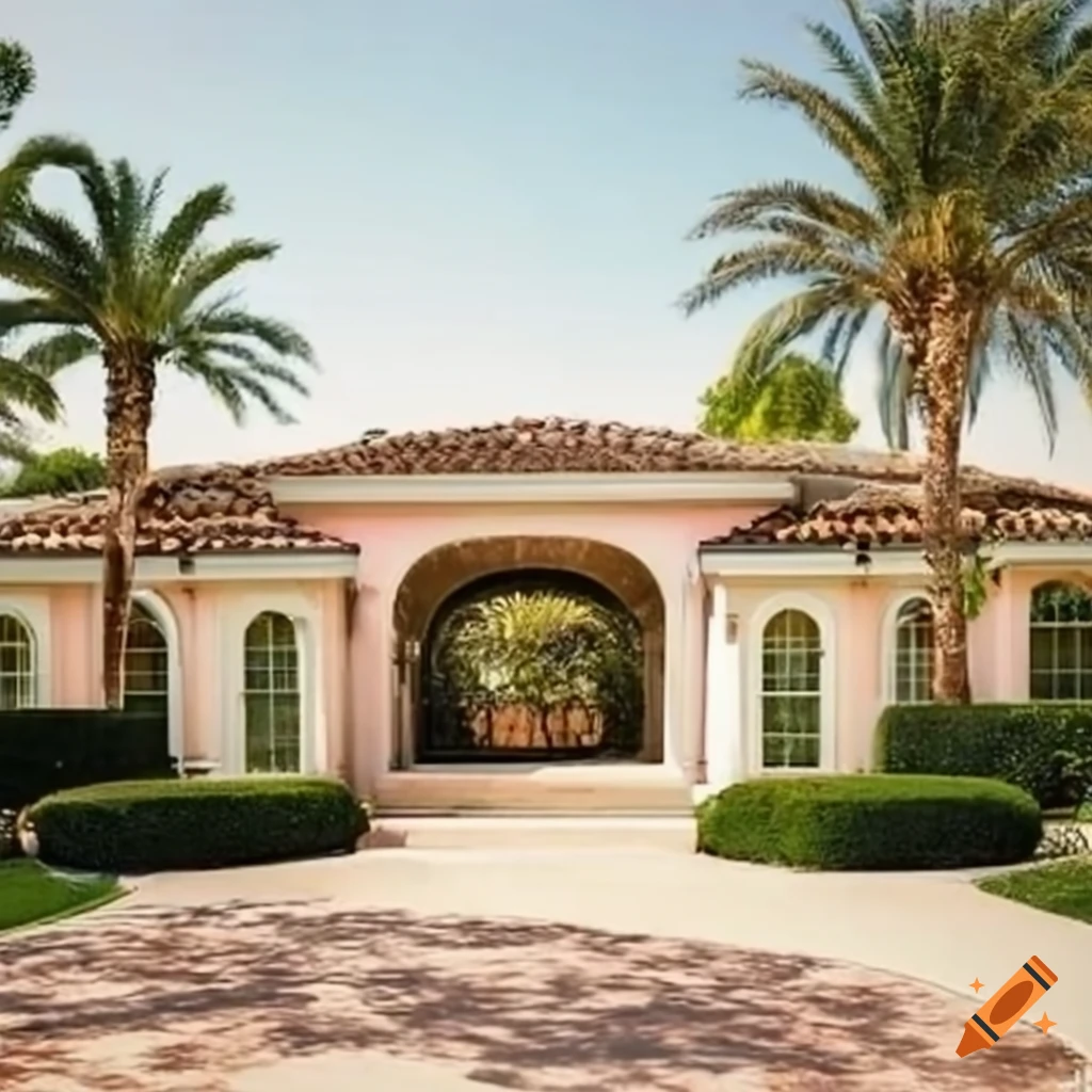 Exterior shot of a beautiful calabasas house on Craiyon
