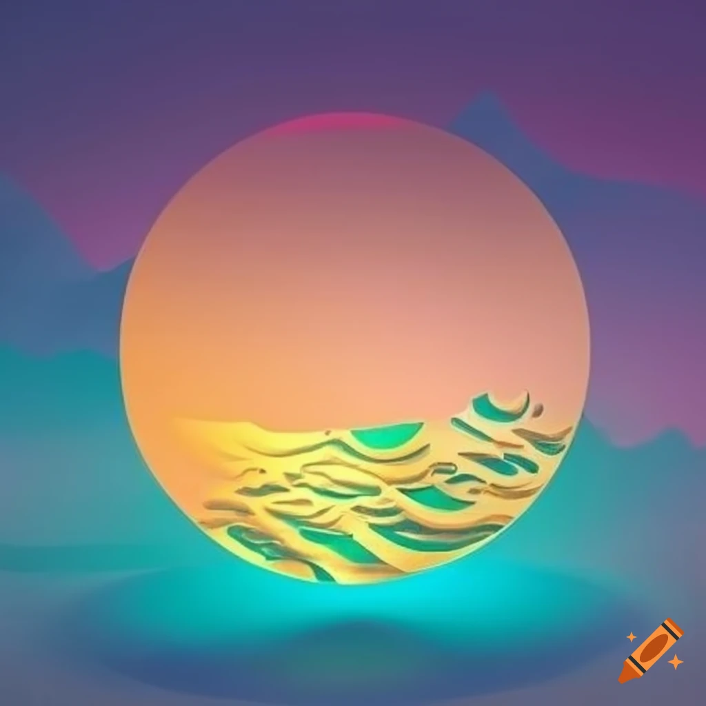 logo design with sun, moon, and waves