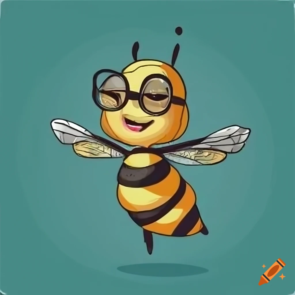 bee wearing glasses