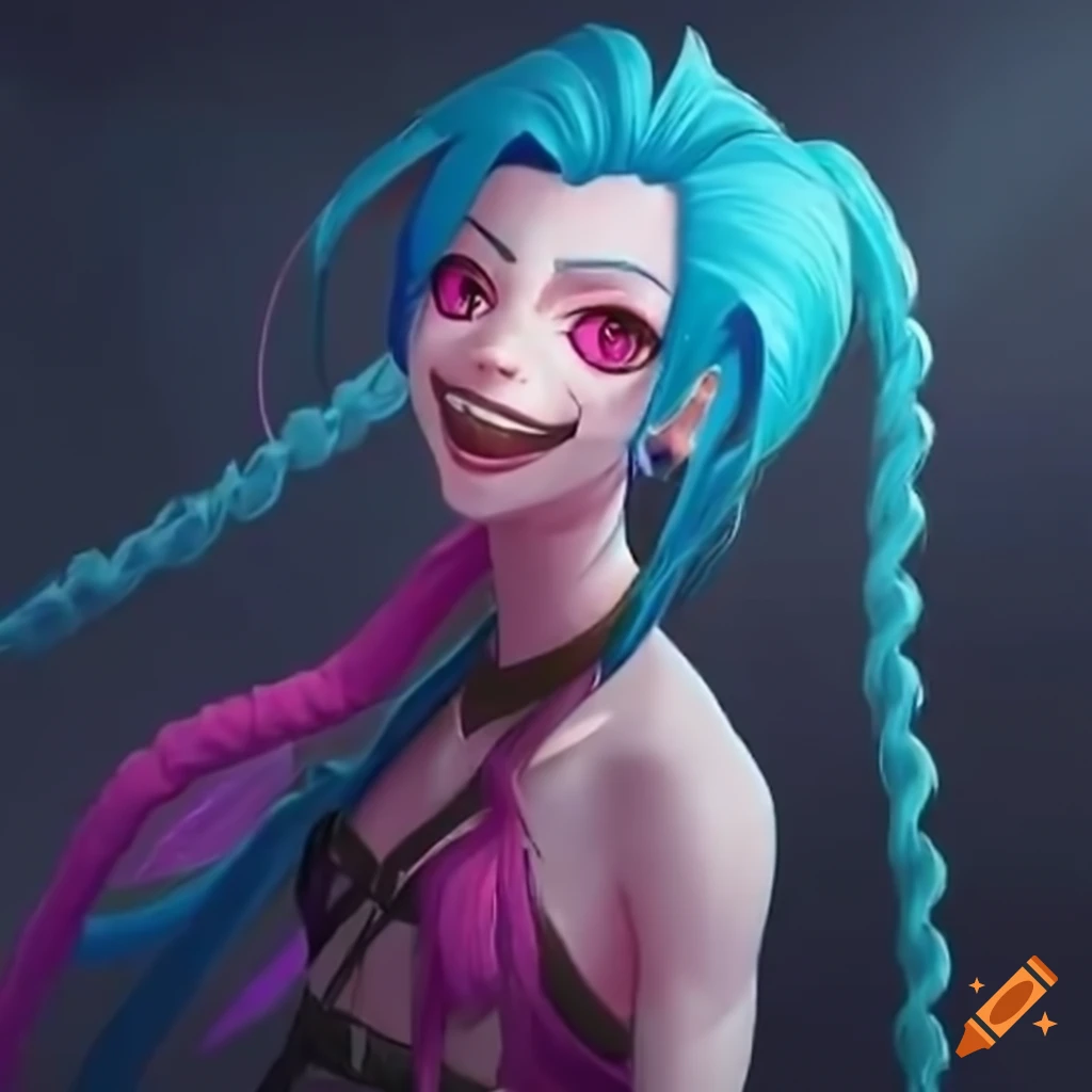 Jinx from league of legends dancing on Craiyon