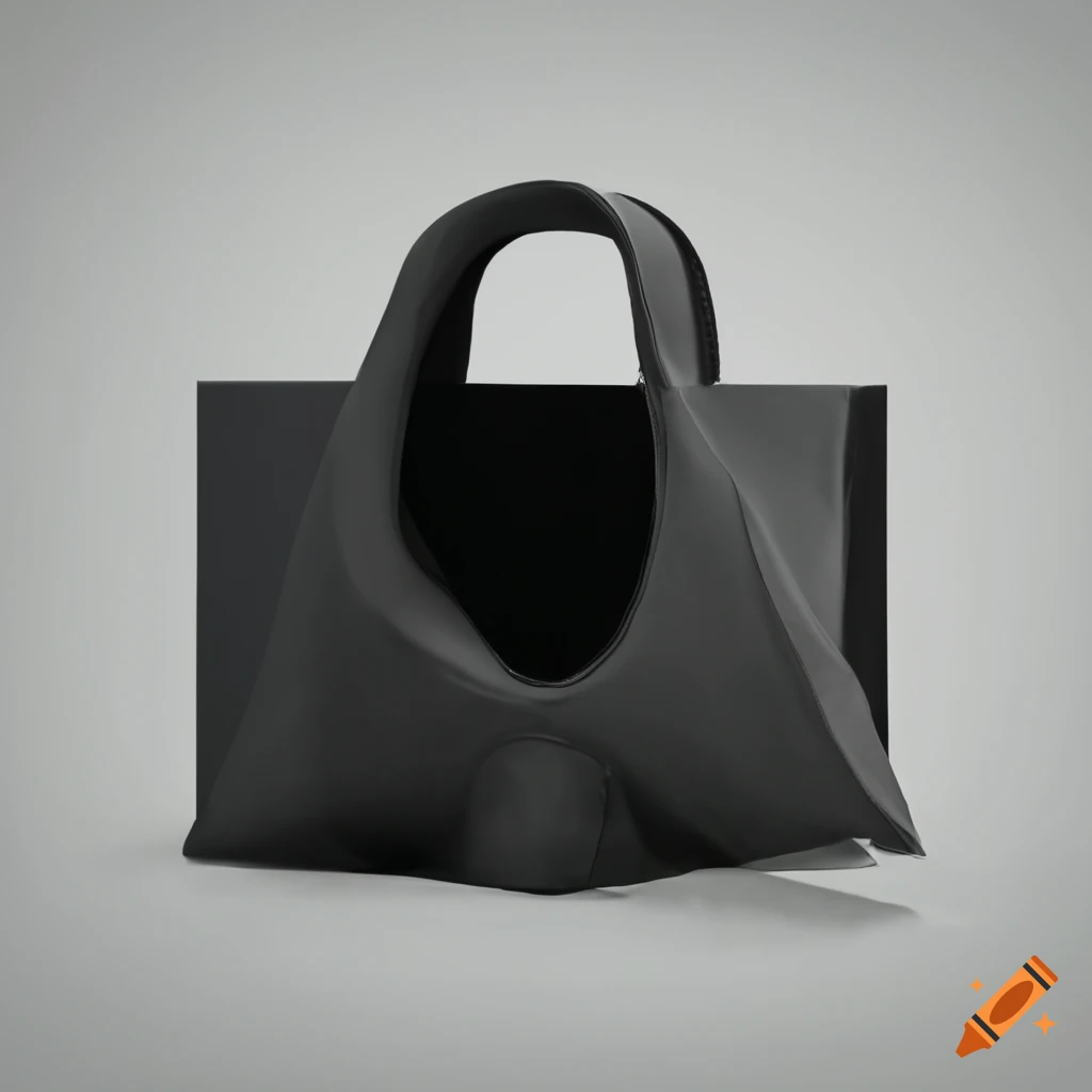 Creative black bag with boat-like shapes