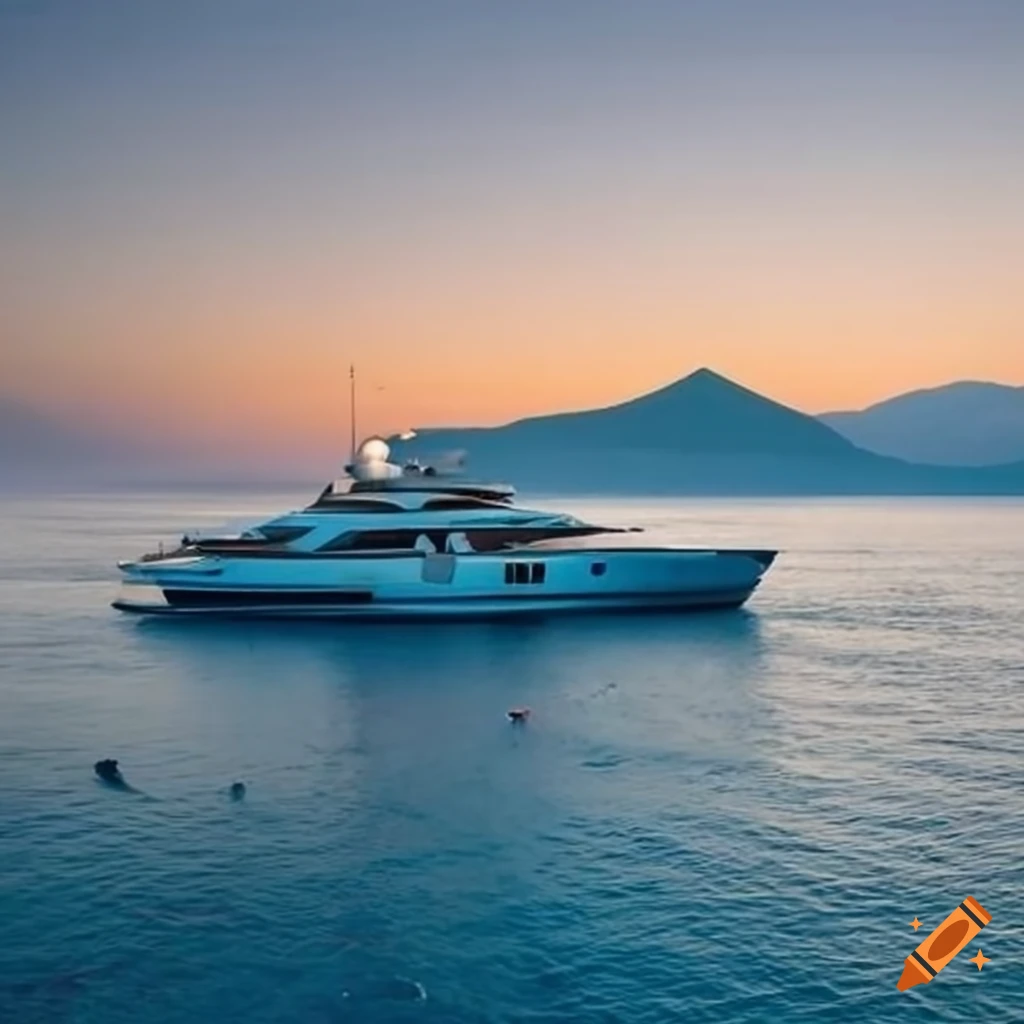 luxurious yacht sailing along the Italian coast