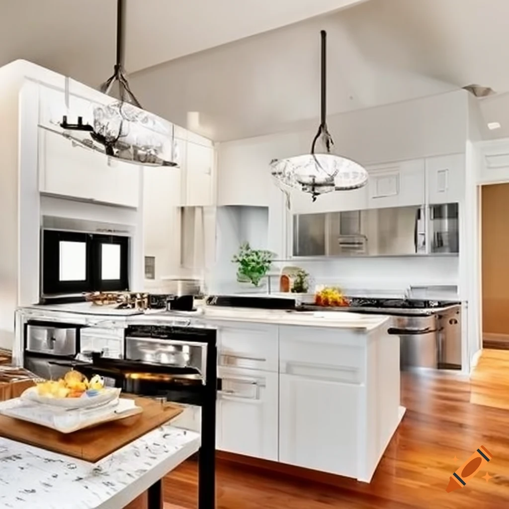 photograph of a beautiful multi-level island in a kitchen