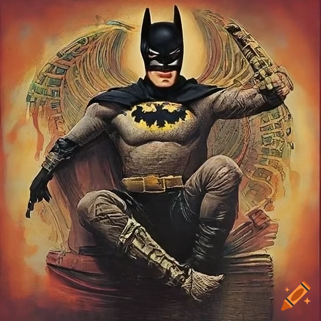 hypnotic artwork of Batman by Norman Rockwell