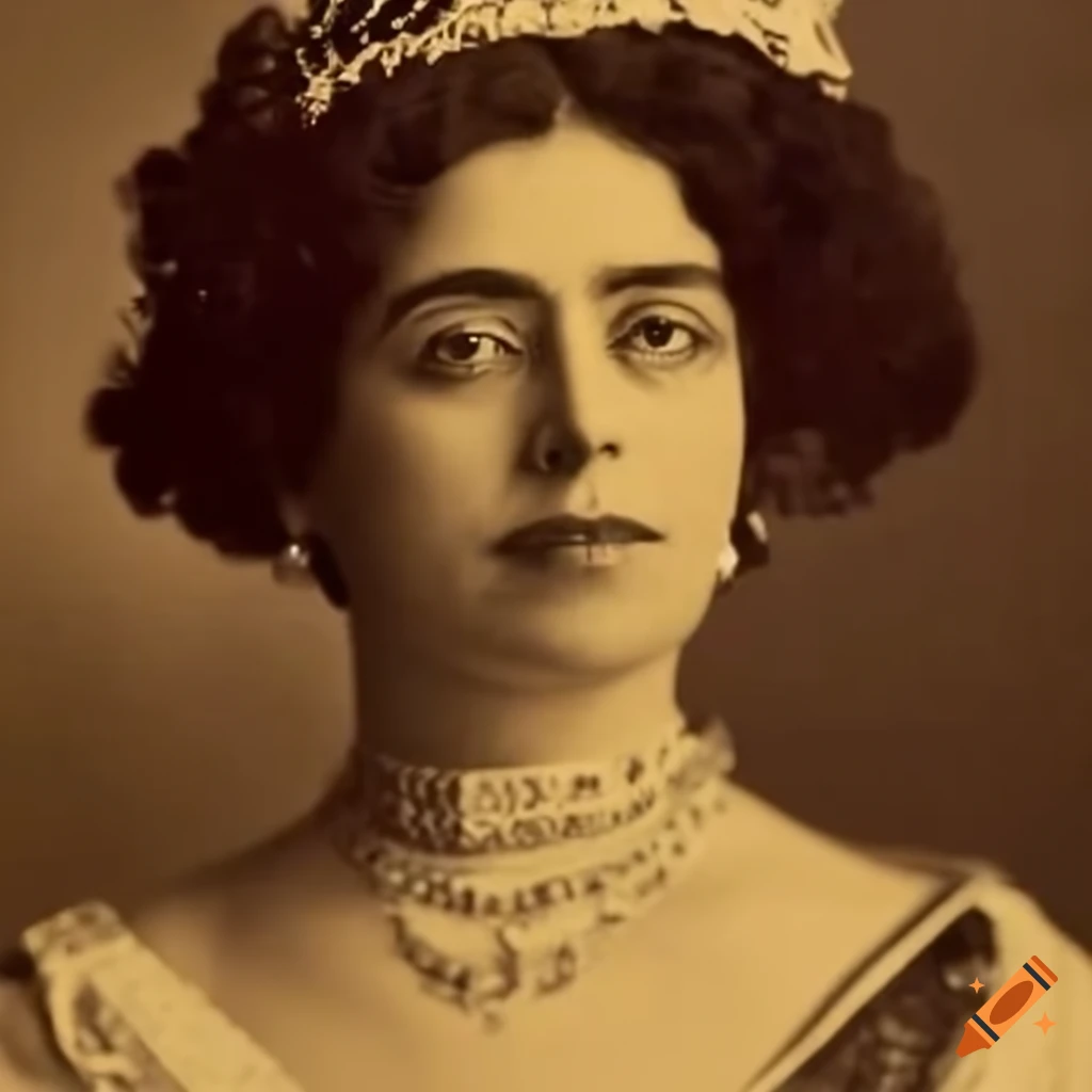 Portrait of a hispanic queen on Craiyon