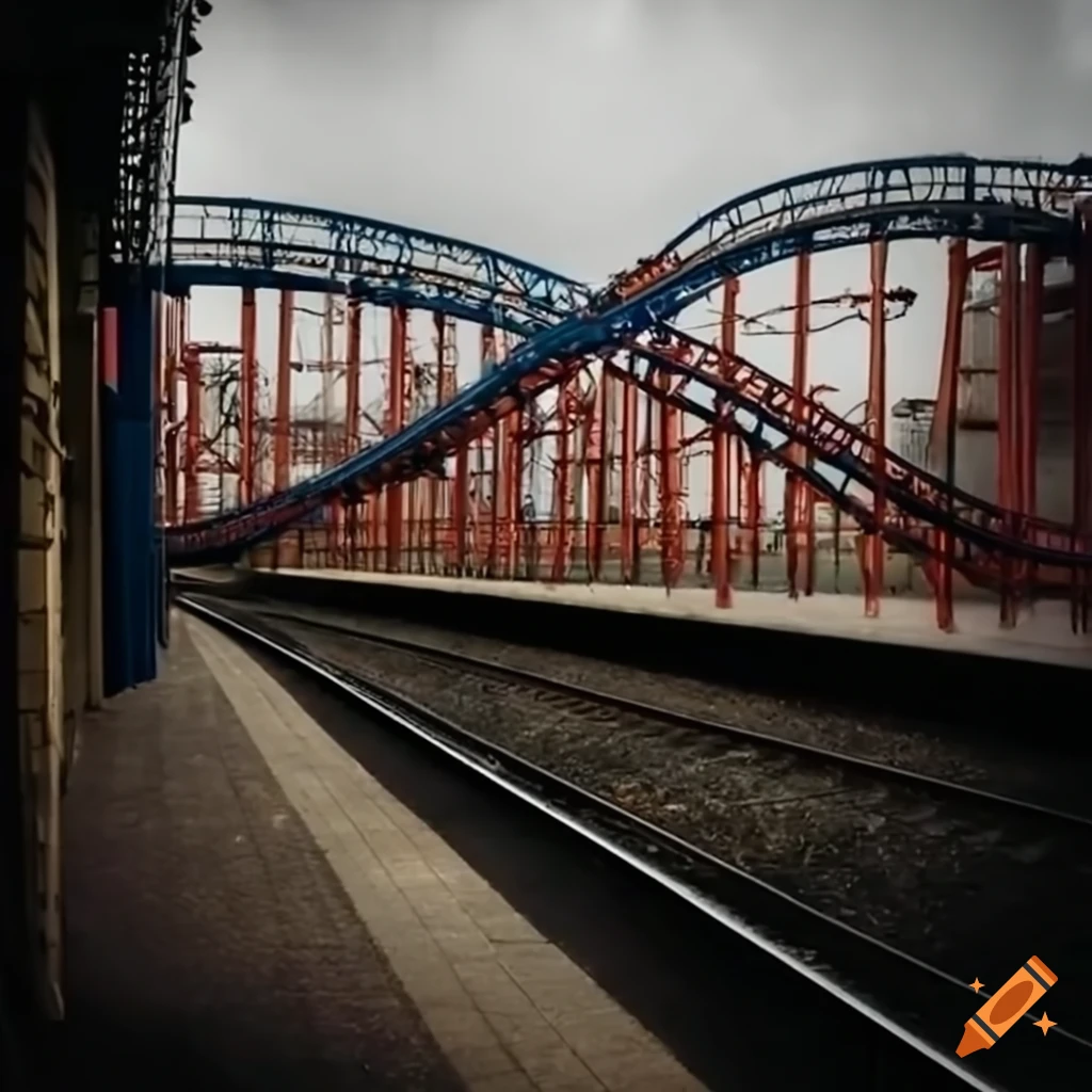 rollercoaster at a train station