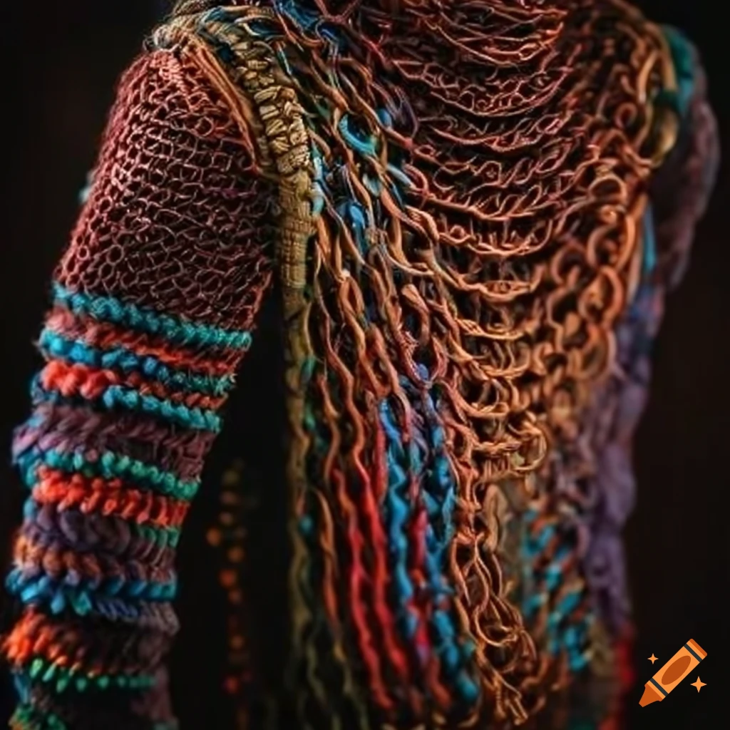 unique knitted wool chainmail armor