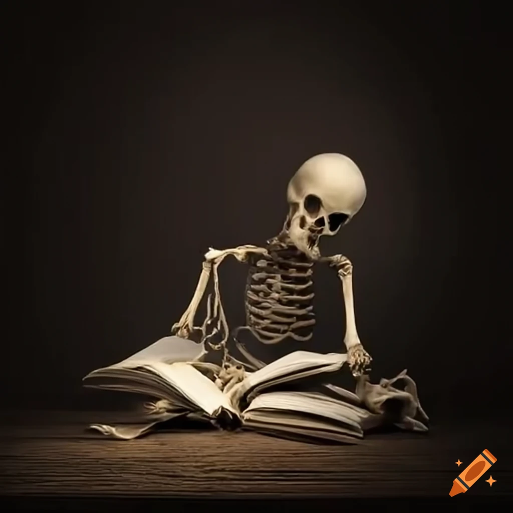 Robots creating a skeleton in a laboratory setting on Craiyon