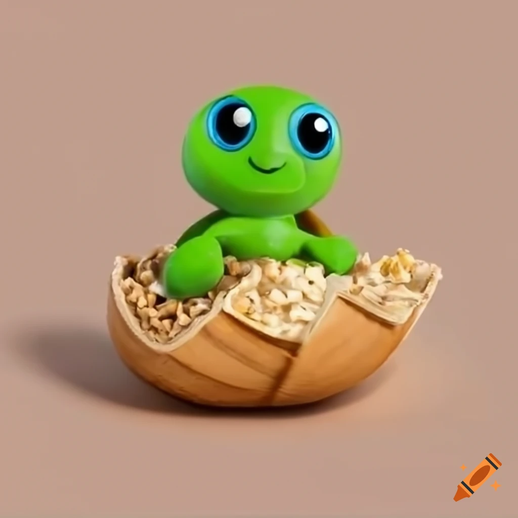 turtle with cereal on its shell