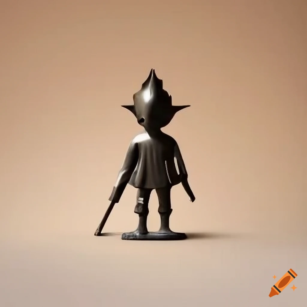 metal sculpture of Zelda game by Norman Rockwell