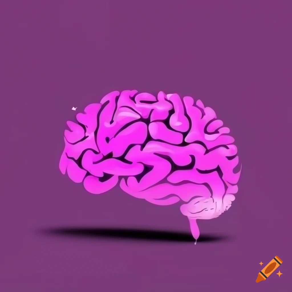 pink background with a brain design