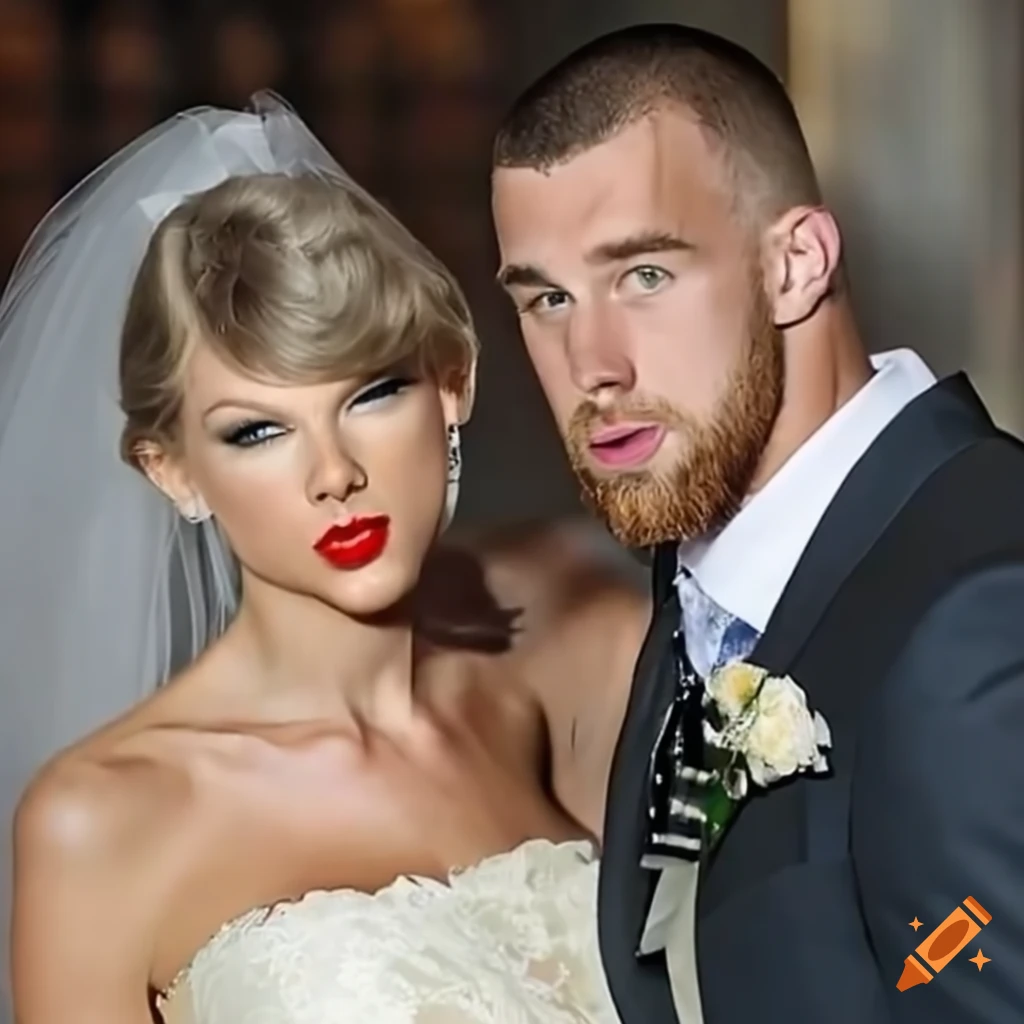 Travis Kelce And Taylor Swift Wedding On Craiyon