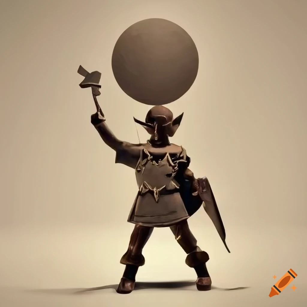 Metal sculpture of zelda game by norman rockwell on Craiyon