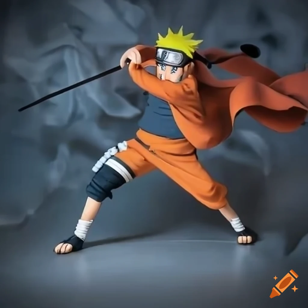 Naruto character in intense battle