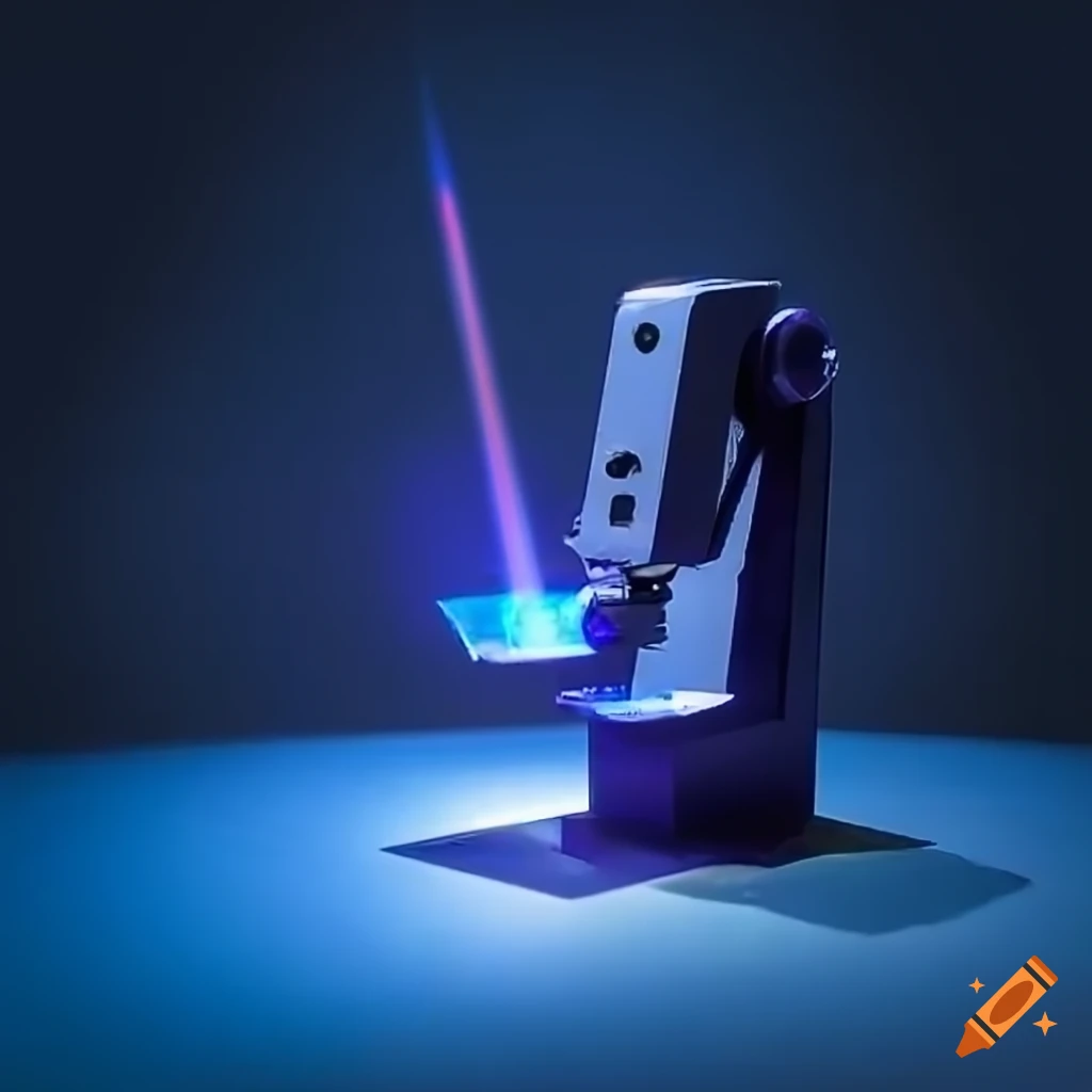 graphic representation of laser optics and robotics for exhibition