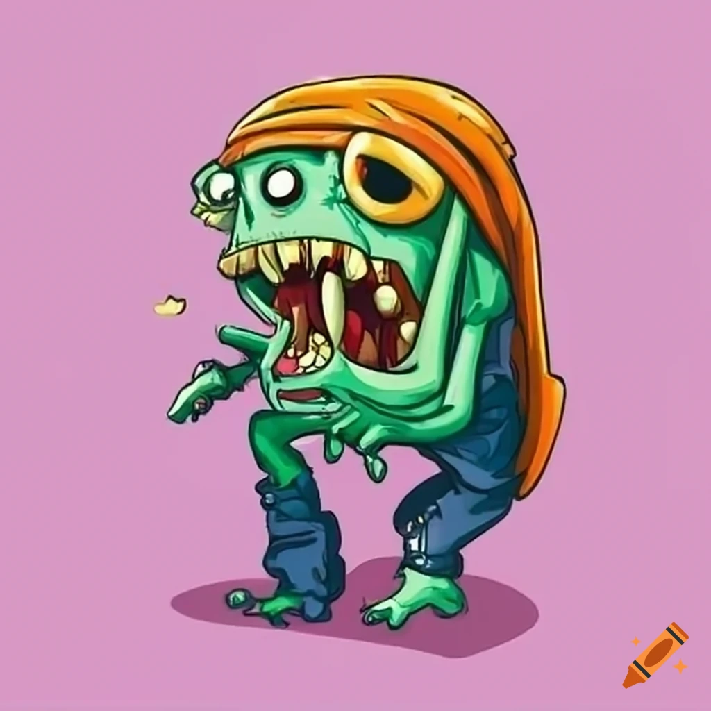 Cartoon zombies in aetherium on Craiyon