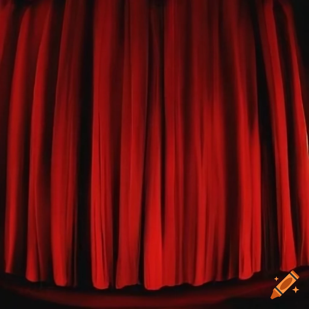 Fisheye Photo Of Red Curtains In The 1920s On Craiyon