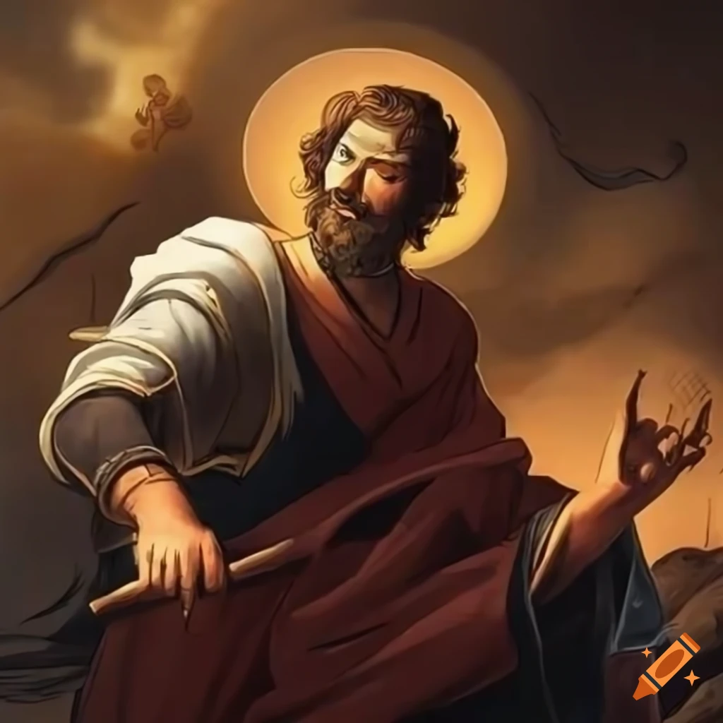 Artistic depiction of jesus in loose-fitting jeans on Craiyon