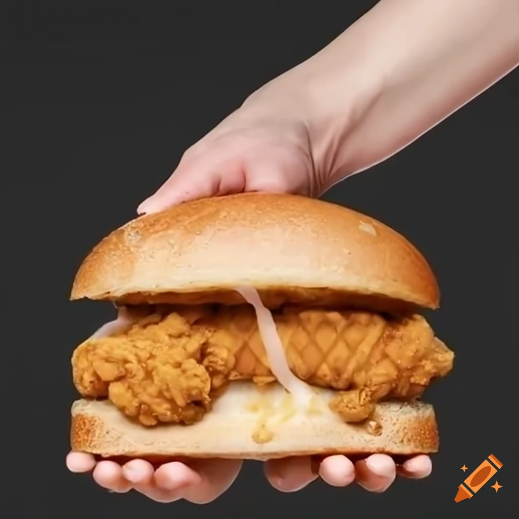 delicious chicken and waffle sandwich