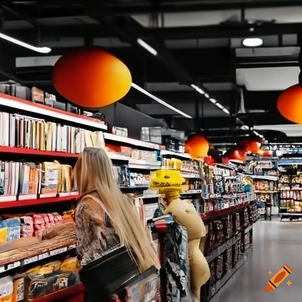 customer reading area in a supermarket