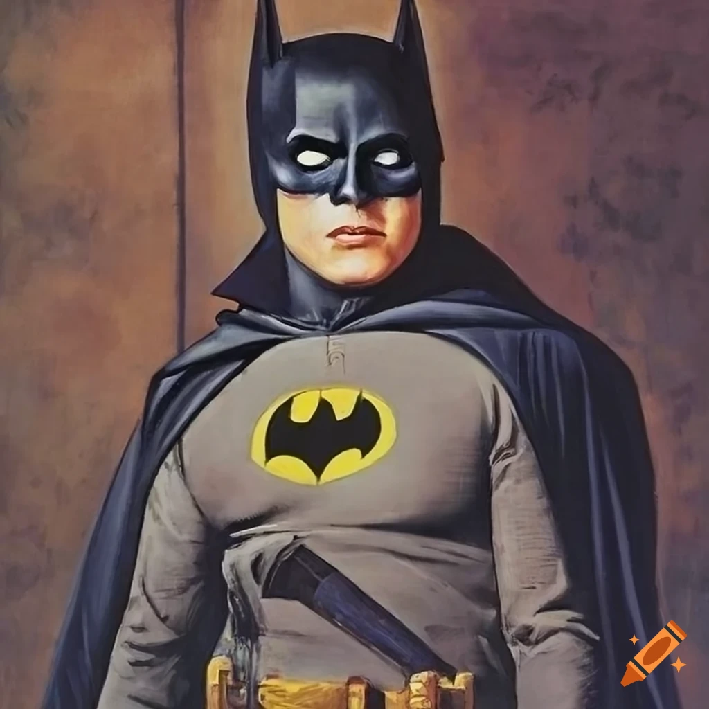 provocative Batman painting by Norman Rockwell