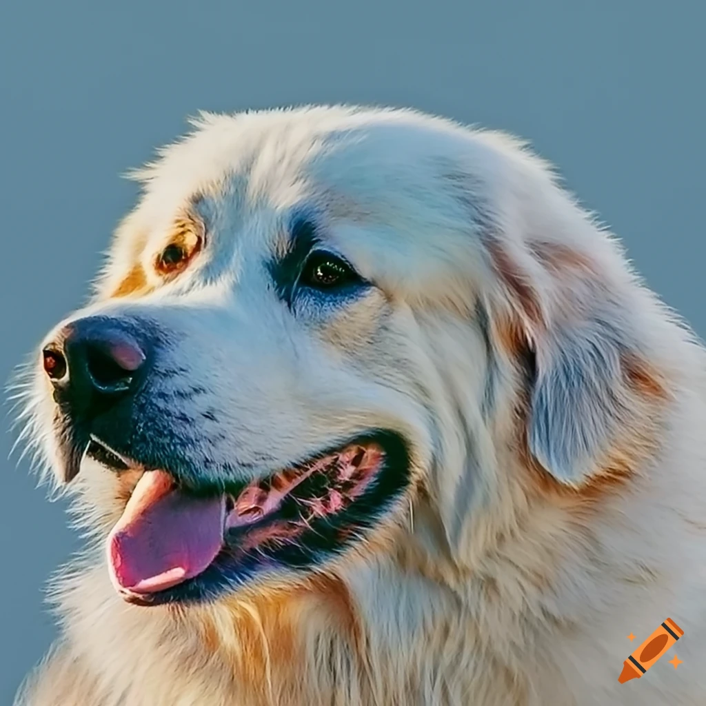 pastel art of a Great Pyrenees dog