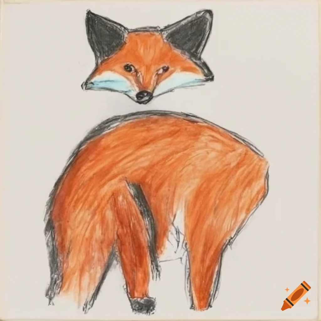 child's drawing of a fox