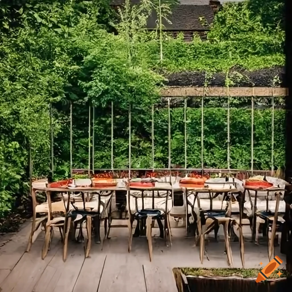 Vegetable Garden In A Restaurant With Outdoor Seating