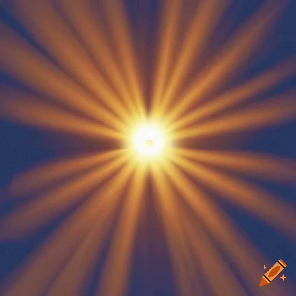 sun with sunbeams shining brightly