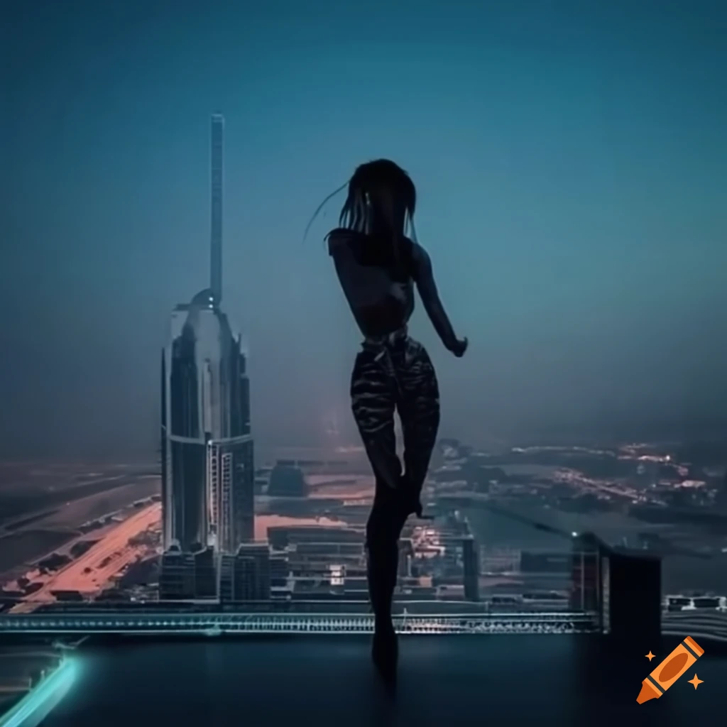 cityscape of Dubai from a rooftop
