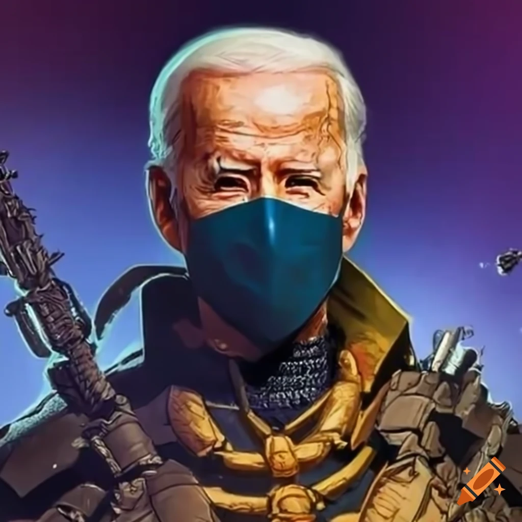 realistic depiction of Joe Biden as a ninja