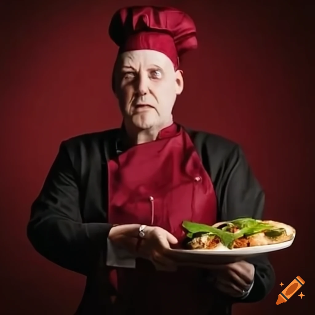 satirical illustration of Prigozhin in chef attire