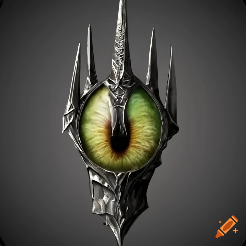 art of Sauron's Eye with metal spike crown
