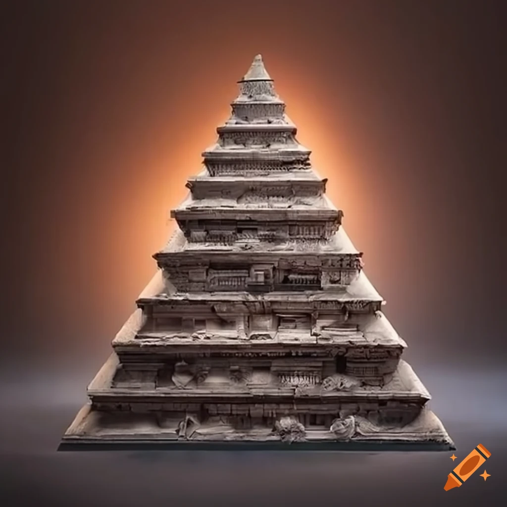 Hyper-realistic artwork of an upside down pyramid on Craiyon