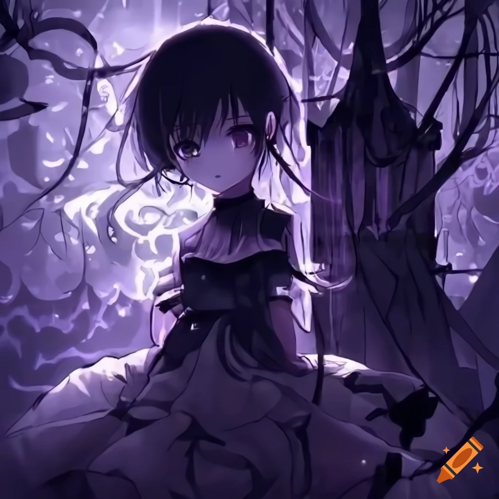 black and white anime artwork