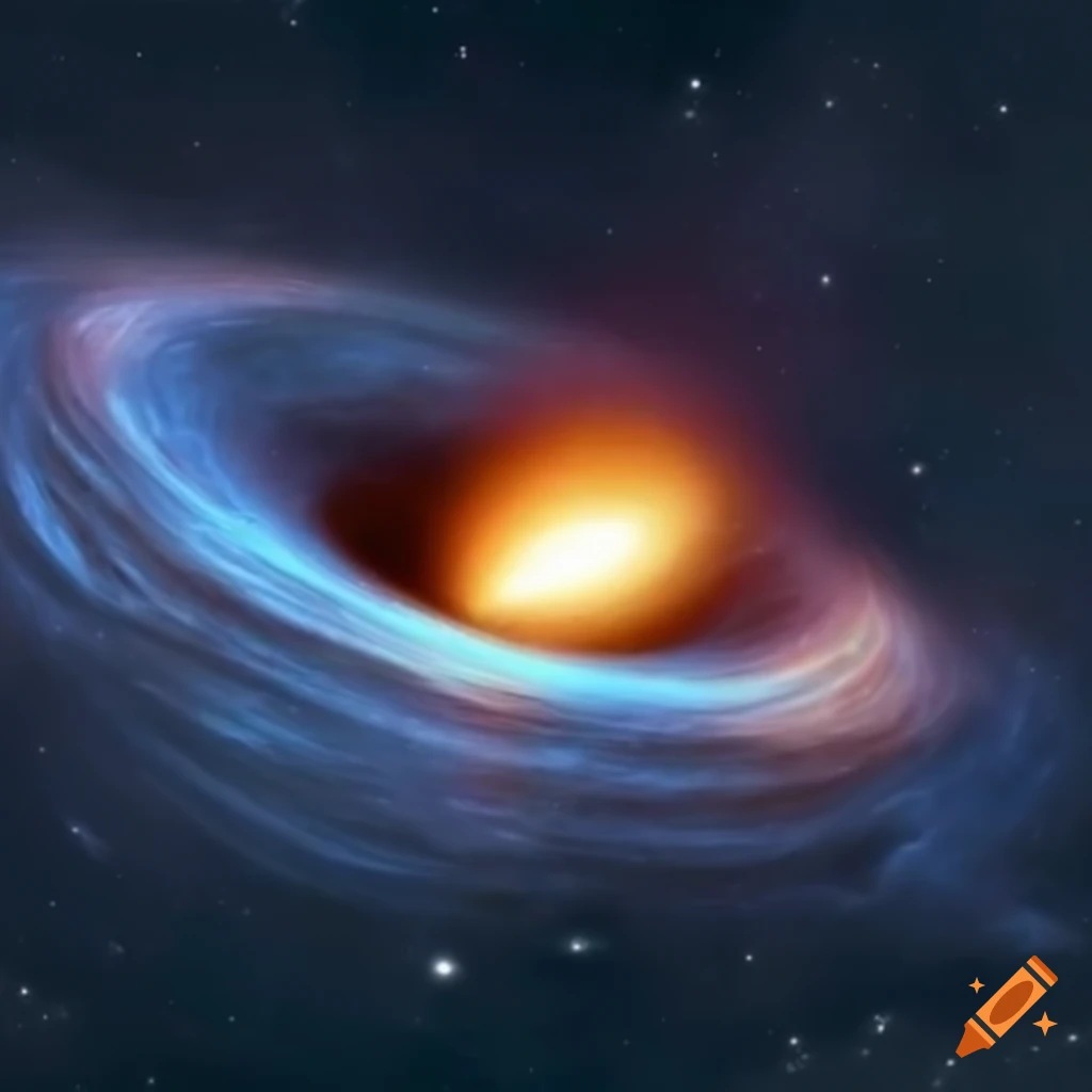 Image of a swirling black hole on Craiyon