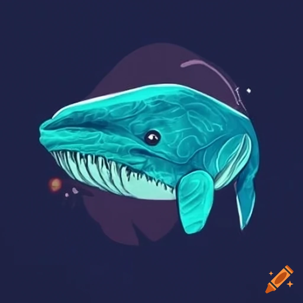 logo design for an alcohol brand with a whale