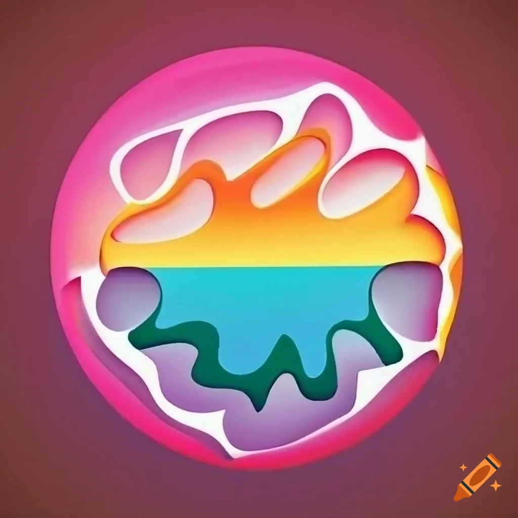 UwU logo surrounded by molten shapes