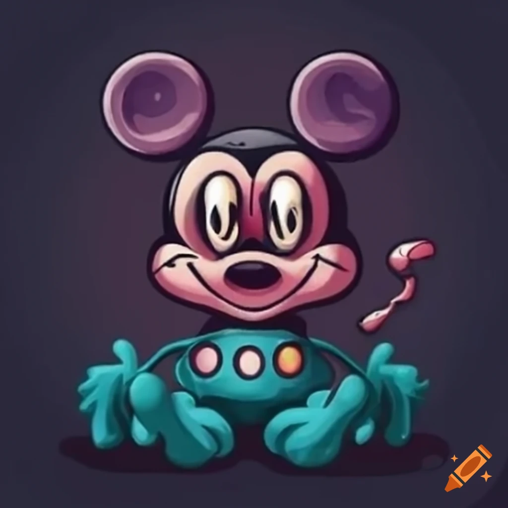 Scary mickey mouse character
